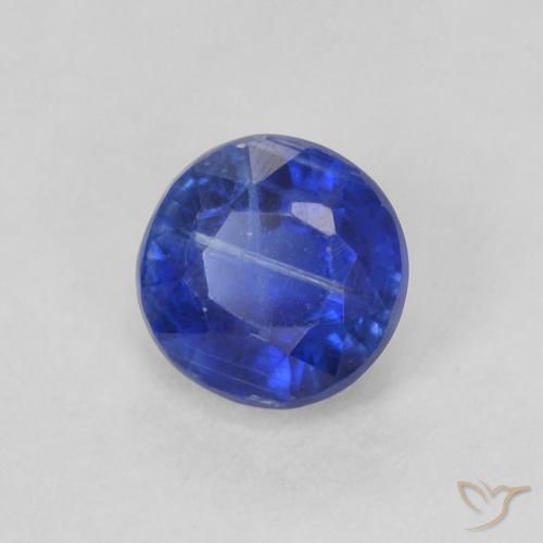 Cianite Blu scuro naturale da 0.43 ct, Rotondo, SI