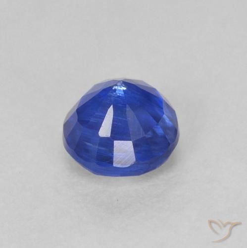 Cianite Blu Navy Intenso naturale da 0.44 ct, Rotondo, SI