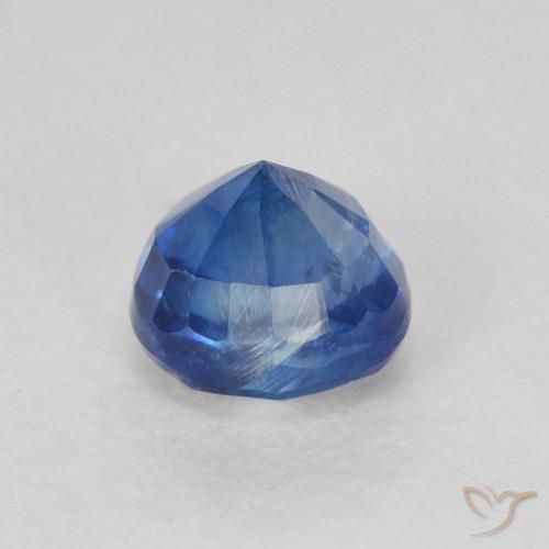 Cianite Blu scuro naturale da 0.55 ct, Rotondo, SI