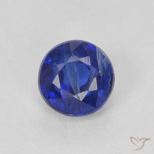 0.44ct Naturale Blu reale Cianite, Rotondo, SI