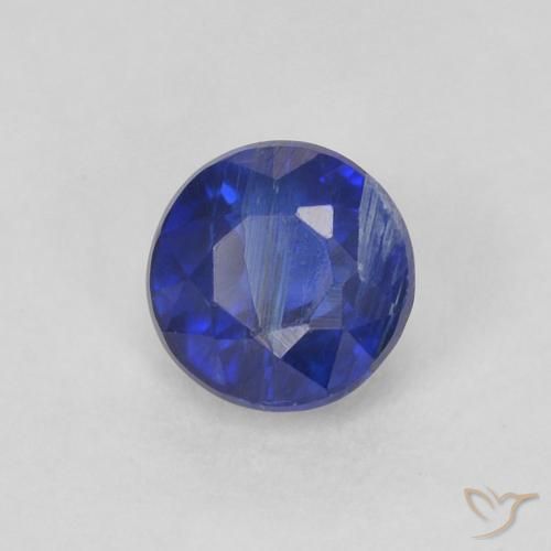 Cianite Blu reale naturale da 0.44 ct, Rotondo, SI