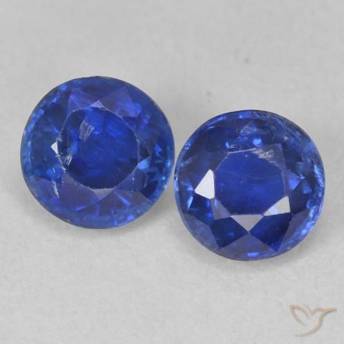 1.43ctw Naturale Blu scuro Cianite, Rotondo, SI