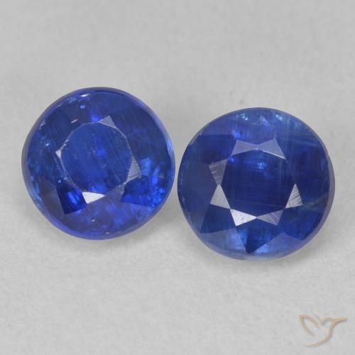 1.62ctw Naturale Blu navy Cianite, Rotondo, SI