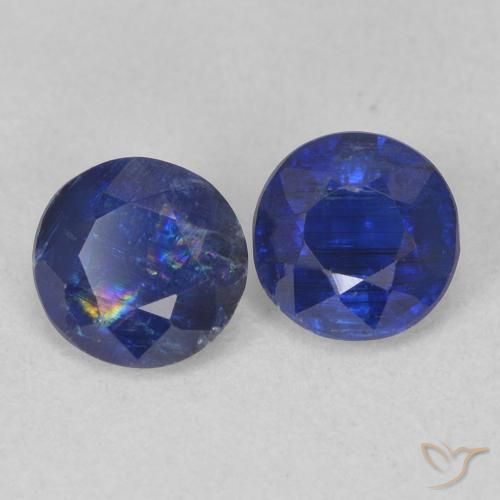 Gemme di Cianite Blu scuro naturale da 1.12 ct, Rotondo, SI