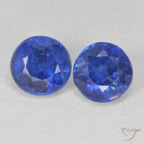 1.39ctw Naturale vero blu Cianite, Rotondo, SI