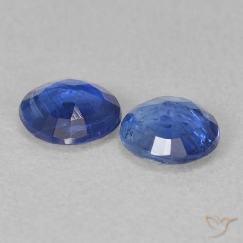Gemme di Cianite Blu navy naturale da 1.02 ct, Rotondo, SI