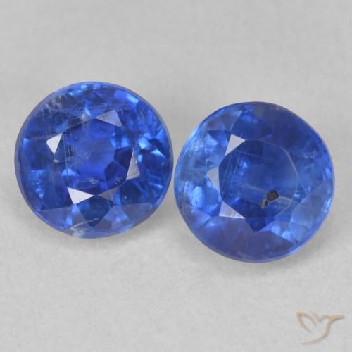 1.69ctw Naturale vero blu Cianite, Rotondo, SI