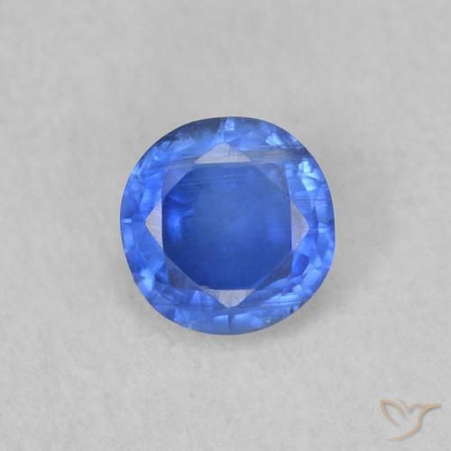 0.34ct Naturale Blu navy chiaro Cianite, Rotondo, SI