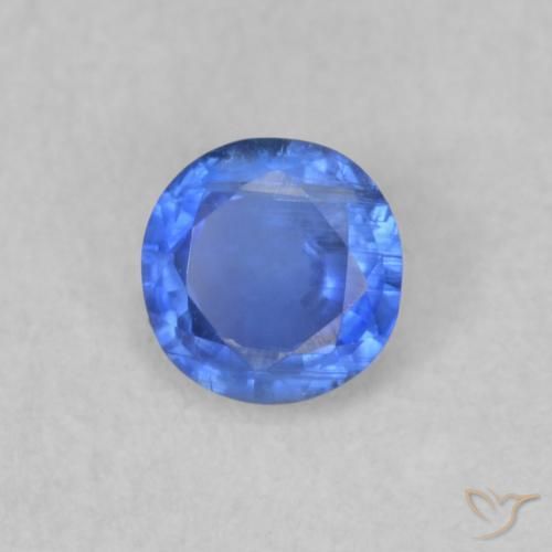 Cianite Blu navy chiaro naturale da 0.34 ct, Rotondo, SI