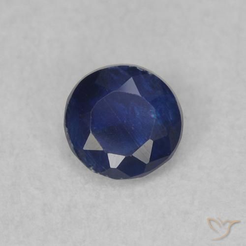 0.30ct Naturale Blu scuro Cianite, Rotondo, SI