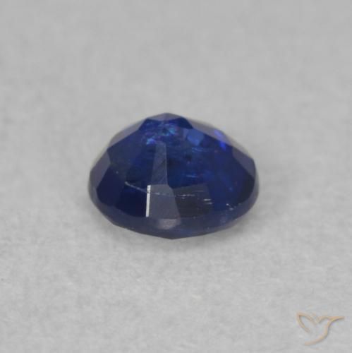 Cianite Blu scuro naturale da 0.37 ct, Rotondo, SI