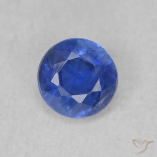 0.42ct Naturale Bambina blu Cianite, Rotondo, SI