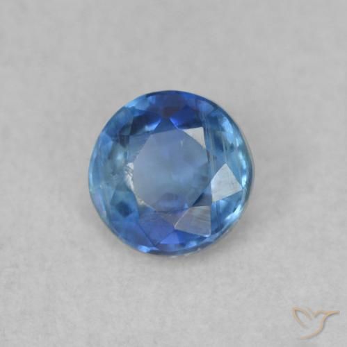 Cianite royal blue naturale da 0.36 ct, Rotondo, SI