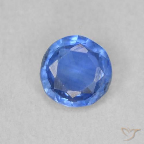 0.35ct Naturale Blu navy chiaro Cianite, Rotondo, SI