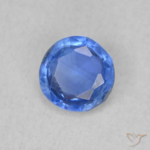 Cianite Blu navy chiaro naturale da 0.35 ct, Rotondo, SI