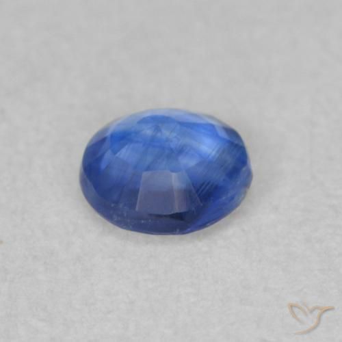 Cianite Blu navy chiaro naturale da 0.35 ct, Rotondo, SI