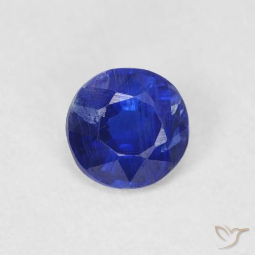 0.31ct Naturale Blu scuro Cianite, Rotondo, SI
