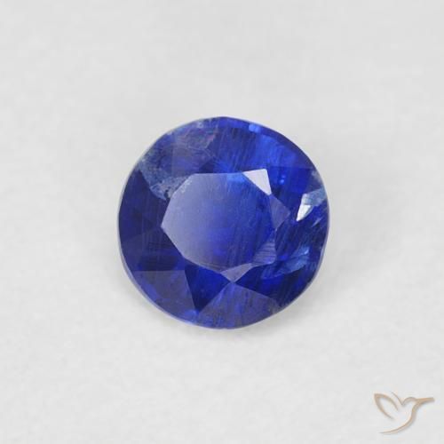 Cianite Blu scuro naturale da 0.31 ct, Rotondo, SI