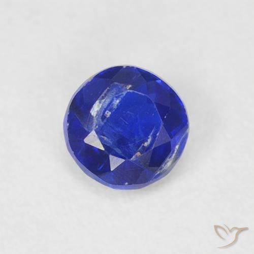 Cianite Blu navy naturale da 0.33 ct, Rotondo, SI