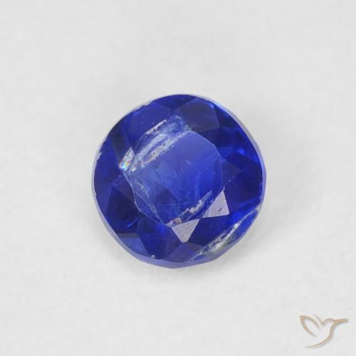 Cianite Blu navy naturale da 0.33 ct, Rotondo, SI