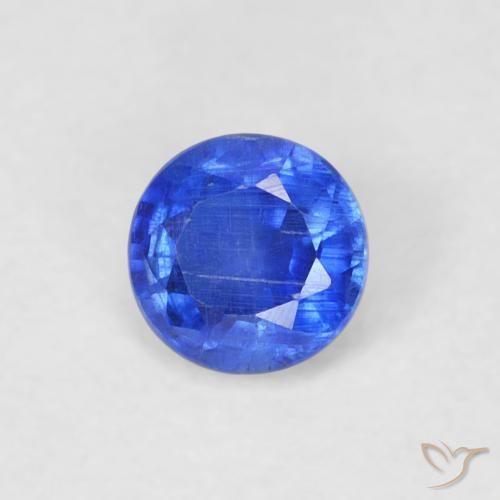 Cianite Blu profondo azzurro naturale da 0.34 ct, Rotondo, SI