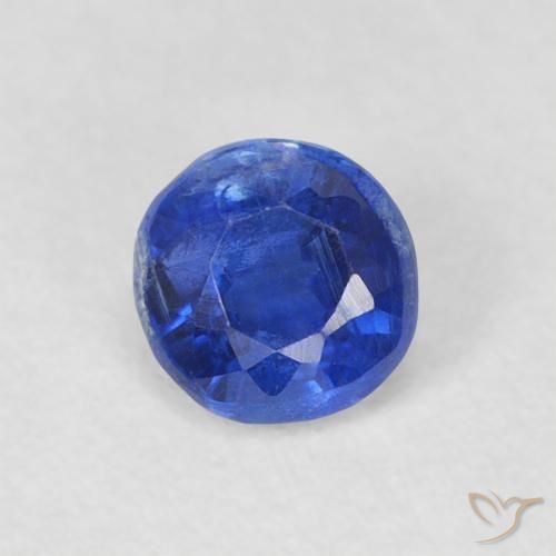 0.42ct Naturale Blu navy Cianite, Rotondo, SI