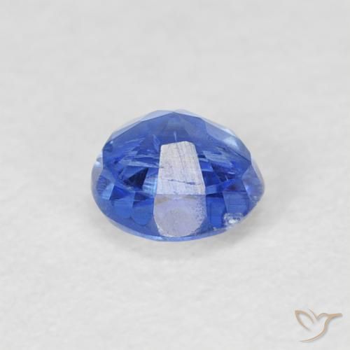 Cianite Blu navy medio naturale da 0.42 ct, Rotondo, SI