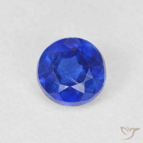 0.39ct Naturale Blu profondo azzurro Cianite, Rotondo, SI