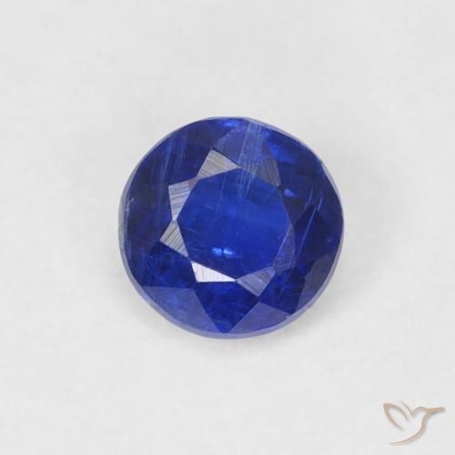 0.34ct Naturale Blu scuro Cianite, Rotondo, SI
