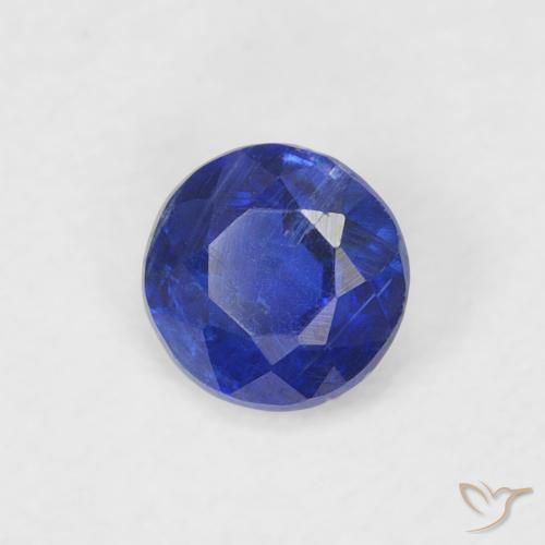 Cianite Blu scuro naturale da 0.34 ct, Rotondo, SI