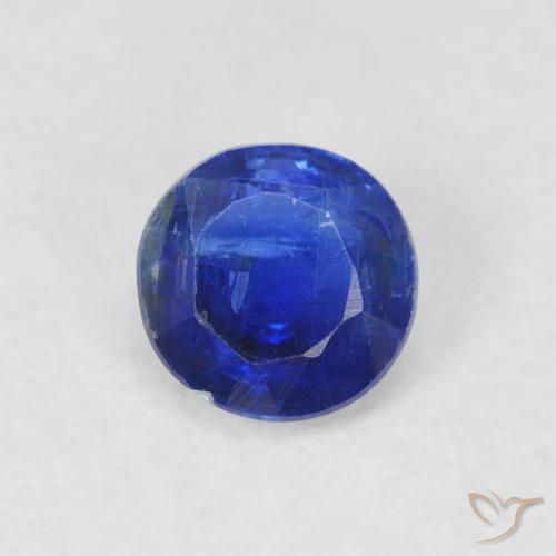 0.38ct Naturale Blu navy Cianite, Rotondo, SI