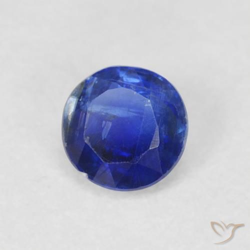 Cianite Blu navy naturale da 0.38 ct, Rotondo, SI