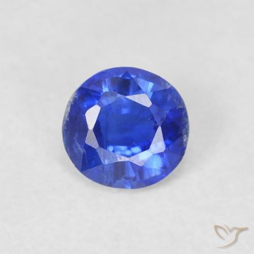 0.34ct Naturale Blu profondo azzurro Cianite, Rotondo, SI