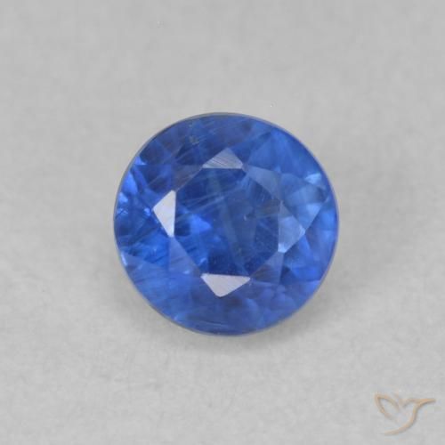 0.48ct Naturale Blu scuro Cianite, Rotondo, SI