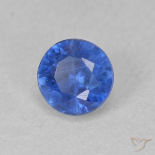 Cianite Blu scuro naturale da 0.48 ct, Rotondo, SI