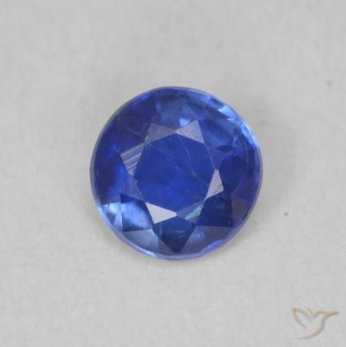 0.32ct Naturale Blu scuro Cianite, Rotondo, SI, Photo A