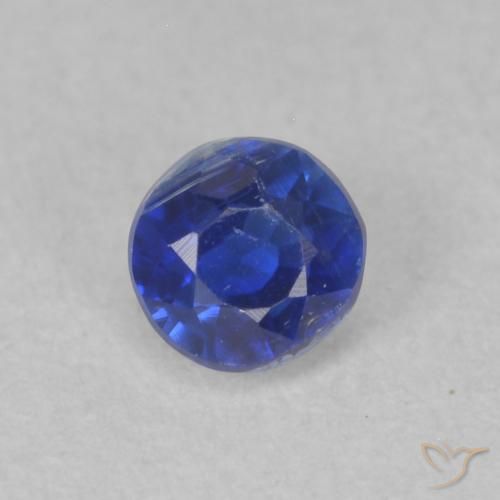 0.40ct Naturale Blu scuro Cianite, Rotondo, SI