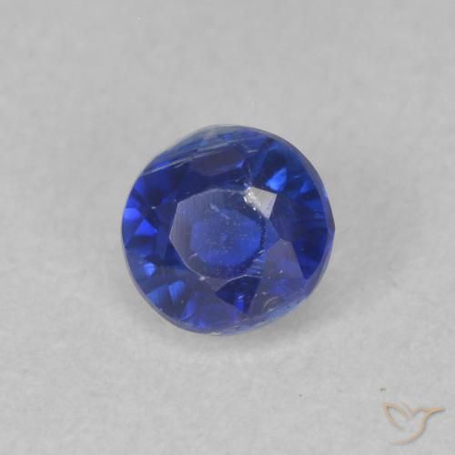 Cianite Blu scuro naturale da 0.40 ct, Rotondo, SI