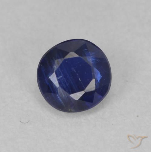 0.40ct Naturale Blu navy Cianite, Rotondo, SI