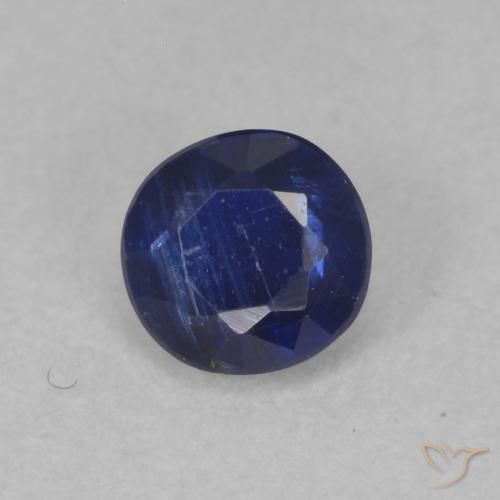 Cianite Blu navy naturale da 0.40 ct, Rotondo, SI