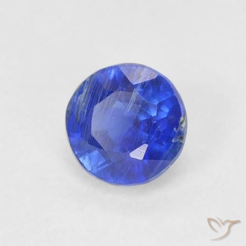 Cianite Blu scuro naturale da 0.45 ct, Rotondo, SI