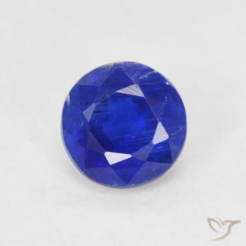 0.42ct Naturale Blu navy Cianite, Rotondo, SI