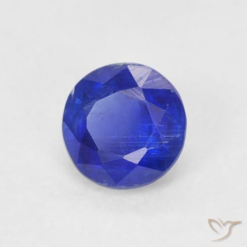 Cianite Blu navy naturale da 0.42 ct, Rotondo, SI