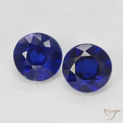 Gemme di Cianite Blu scuro naturale da 0.90 ct, Rotondo, VS-SI