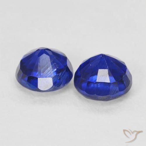 Gemme di Cianite Blu scuro naturale da 0.90 ct, Rotondo, VS-SI