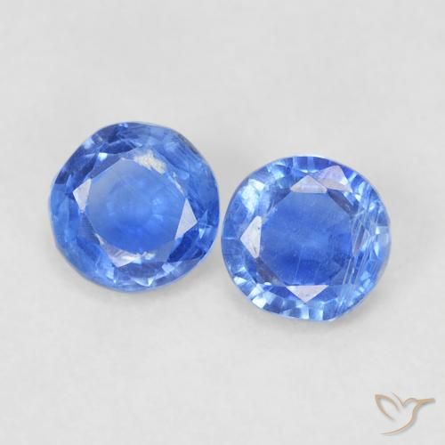 0.74ctw Naturale Azzurro Cianite, Rotondo, SI