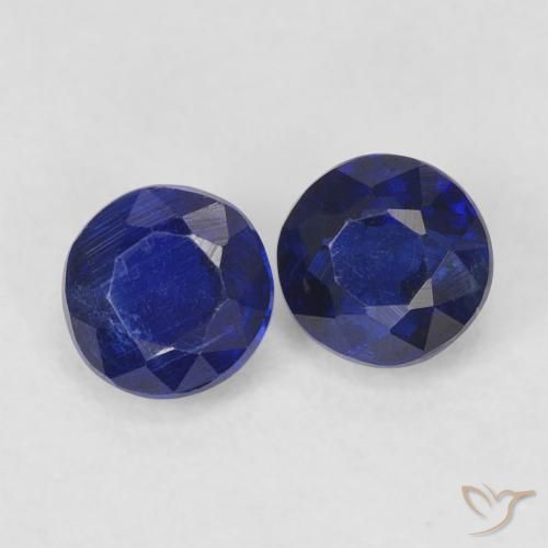Gemme di Cianite Blu scuro naturale da 0.86 ct, Rotondo, VS-SI