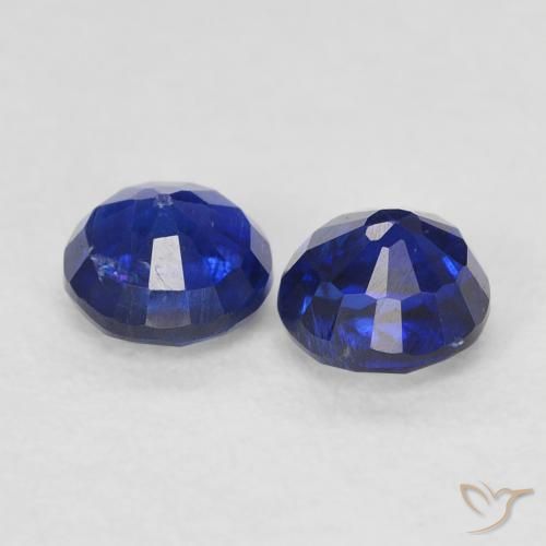 Gemme di Cianite Blu scuro naturale da 0.86 ct, Rotondo, VS-SI