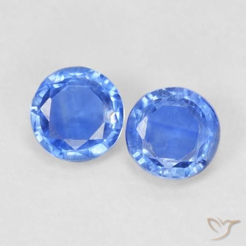 0.67ctw Naturale Azzurro Cianite, Rotondo, VS-SI