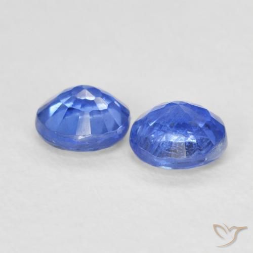 Gemme di Cianite Blu navy medio naturale da 0.73 ct, Rotondo, VS-SI